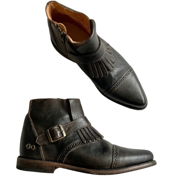 Bed Stu Black Leather Ankle Boots - Picture 11 of 12